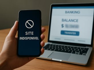 Celular exibindo aplicativo de apostas online indisponível