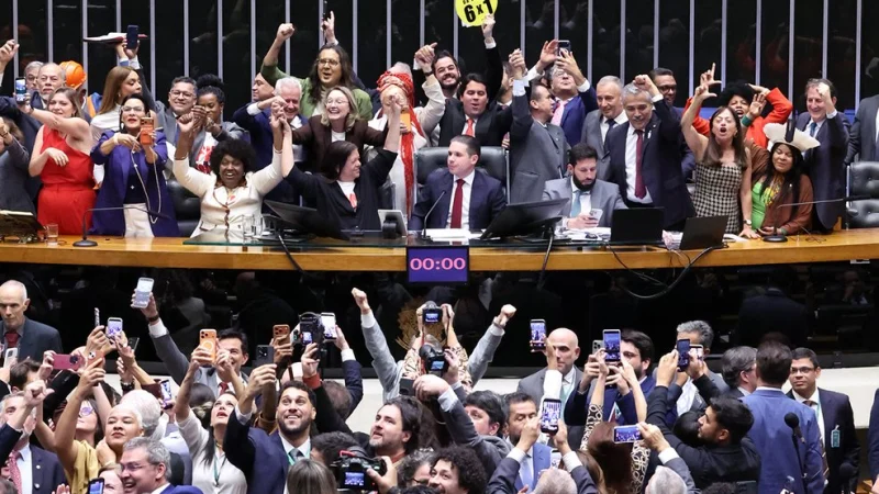 Plenário da Câmara dos Deputados durante sessão de votação