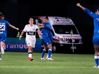 Jogadoras brasileiras em partida da Libertadores Feminina 2026, em Quito. Foto: Gustavo Martins/Cruzeiro