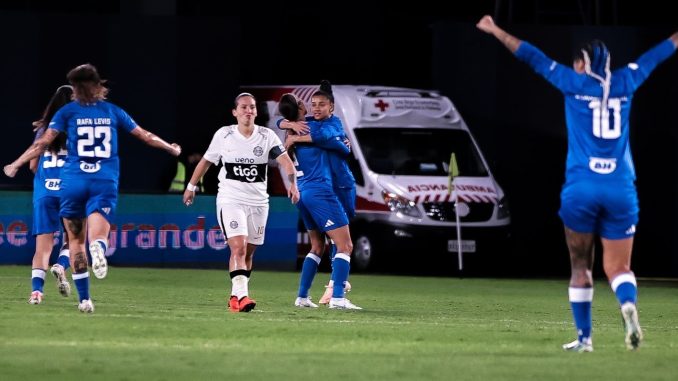 Jogadoras brasileiras em partida da Libertadores Feminina 2026, em Quito. Foto: Gustavo Martins/Cruzeiro