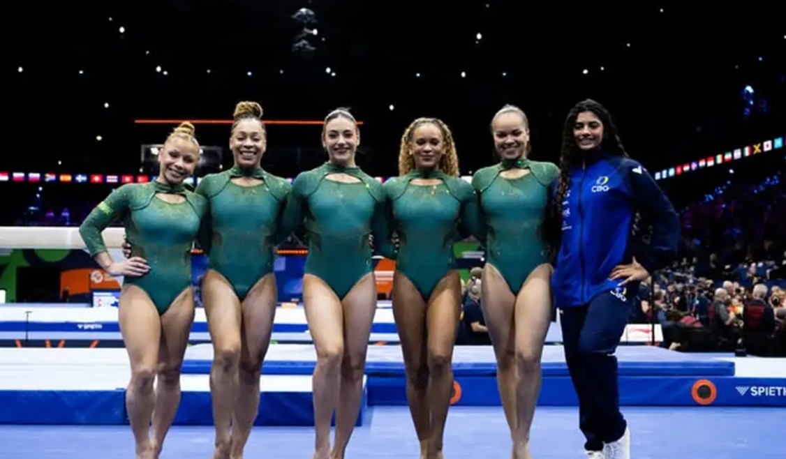 Brasil termina em 5º lugar na final por equipes do Mundial de Ginástica