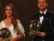 Harry Kane e Alexia Putellas com os troféus da Bola de Ouro 2026. Foto: Agência Brasil