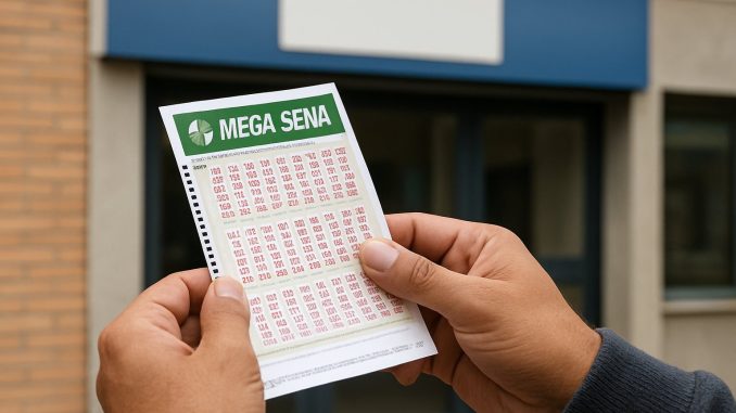Volante de apostas da Mega-Sena em casa lotérica