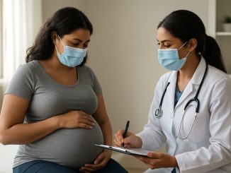 Gestante em atendimento de pré-natal em unidade de saúde