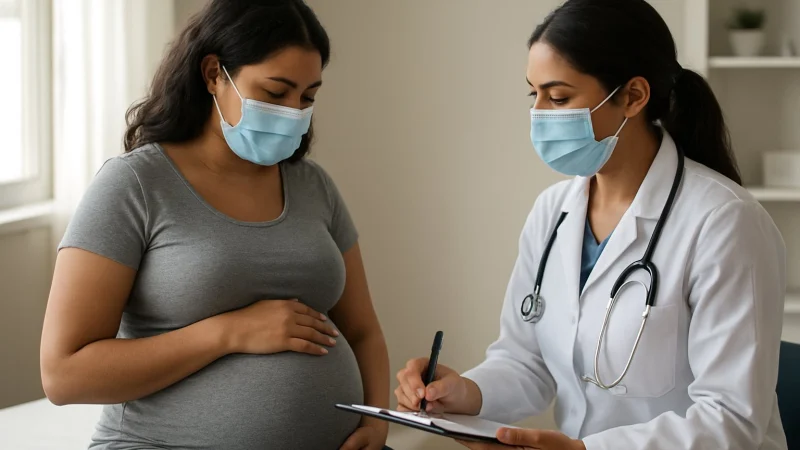 Gestante em atendimento de pré-natal em unidade de saúde