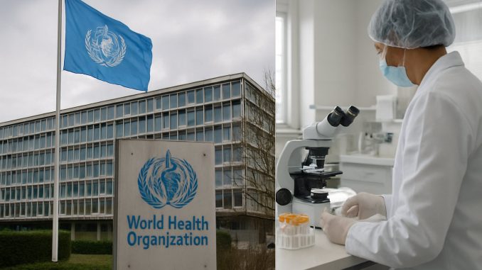 Fachada da sede da Organização Mundial da Saúde, em Genebra