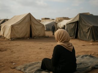 Famílias deslocadas pelos combates no Iêmen