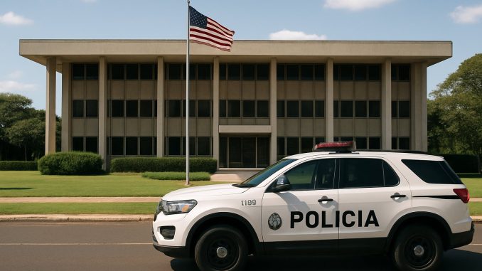 Fachada da Embaixada dos Estados Unidos em Brasília