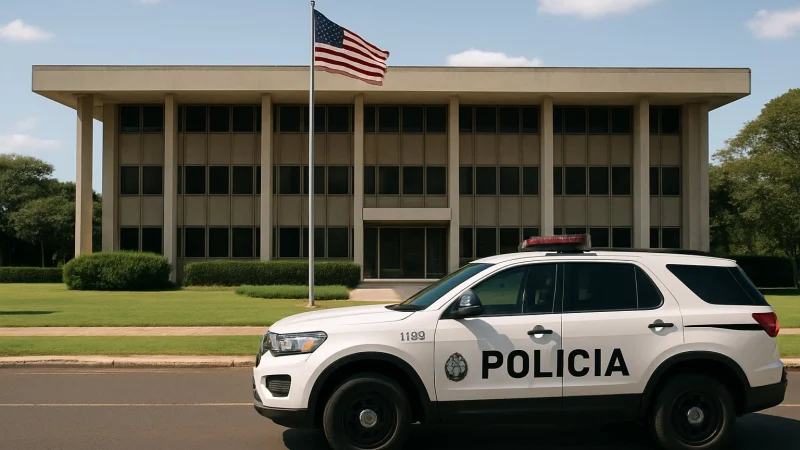 Fachada da Embaixada dos Estados Unidos em Brasília