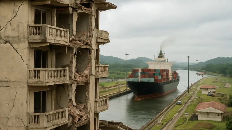Danos causados por terremoto no Panamá em outubro de 2026